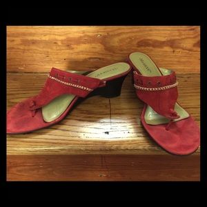 Red Platform Sandals